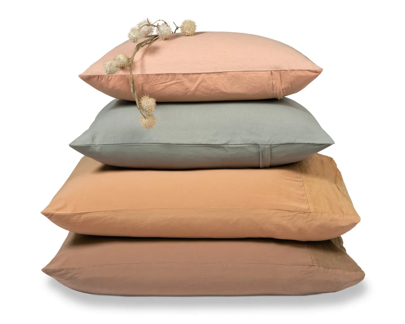 Clearance Bath & Living Vandyck Duvet cover PURITY 79 Smoke Green 240x220 cm (linen / cotton) PUCO16179