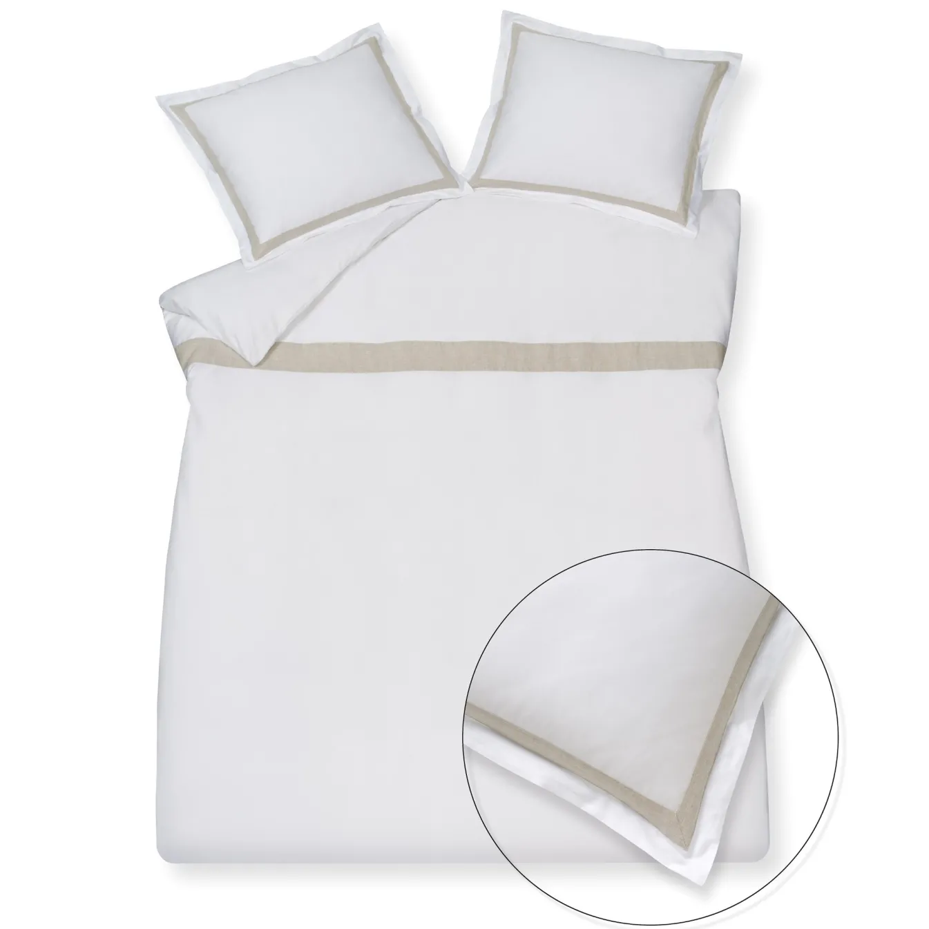 Discount Bath & Living Vandyck Duvet cover PURITY Capri 240x220 cm, color White (satin cotton)