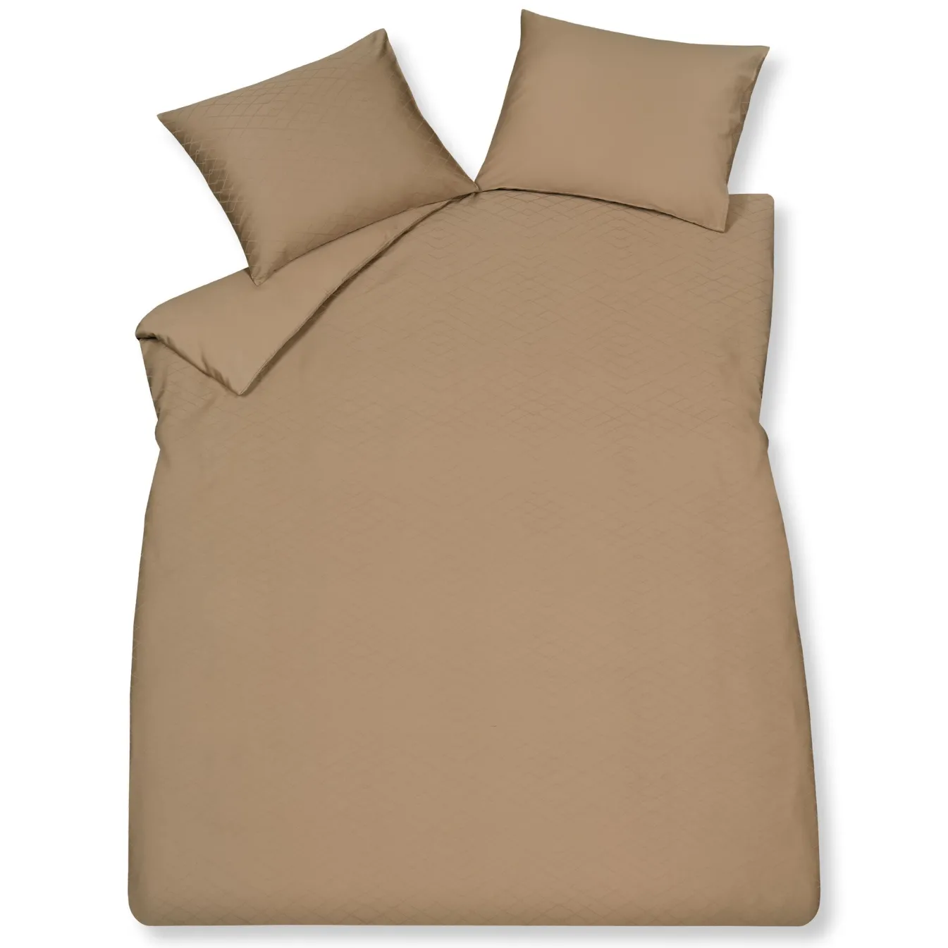 New Bath & Living Vandyck Duvet cover PURITY Monaco Caramel 240x220 cm (satin cotton)