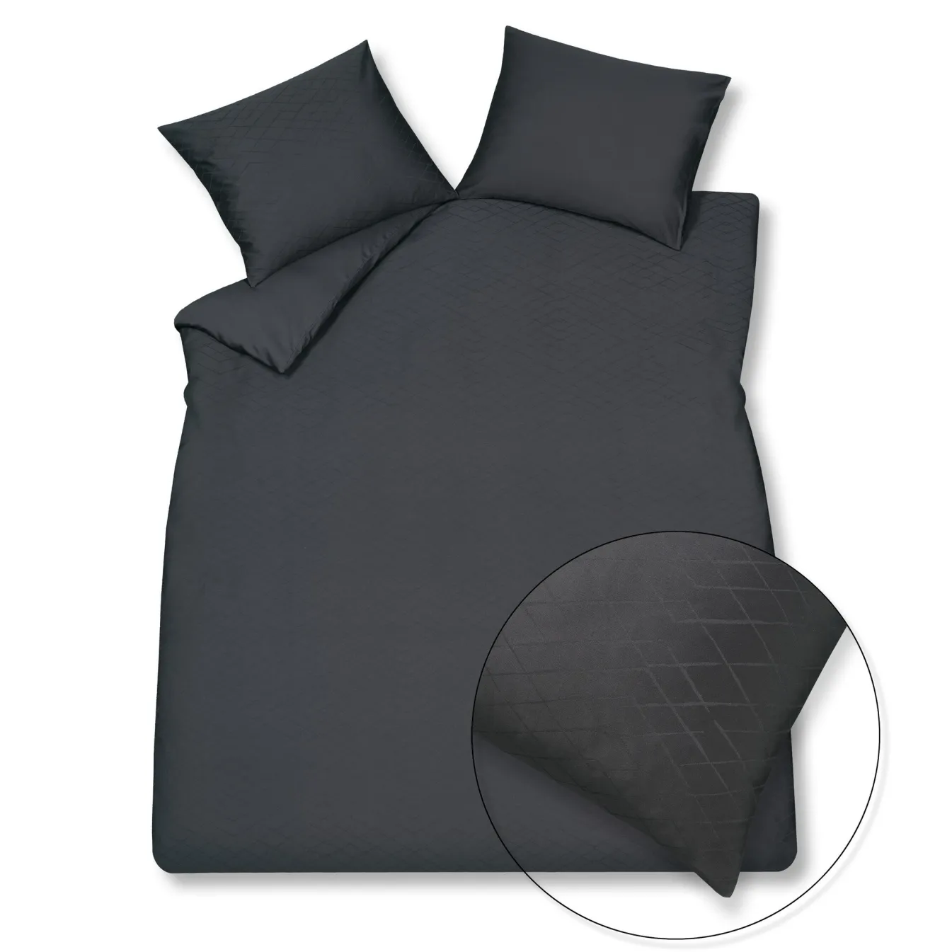 Discount Bath & Living Vandyck Duvet cover PURITY Monaco Off Black 140x220 cm (satin cotton)