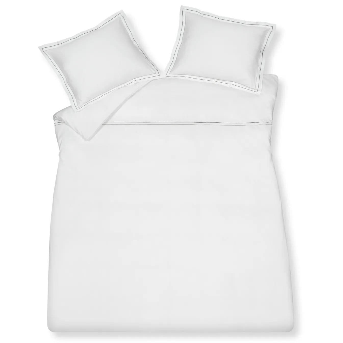 Hot Bath & Living Vandyck Duvet cover PURITY Naples 200x220 cm, color Off Black (satin cotton)