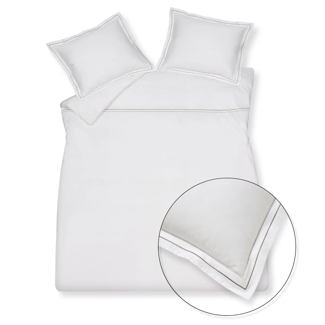 Clearance Bath & Living Vandyck Duvet cover PURITY Naples 240x220 cm, color Sand (satin cotton)