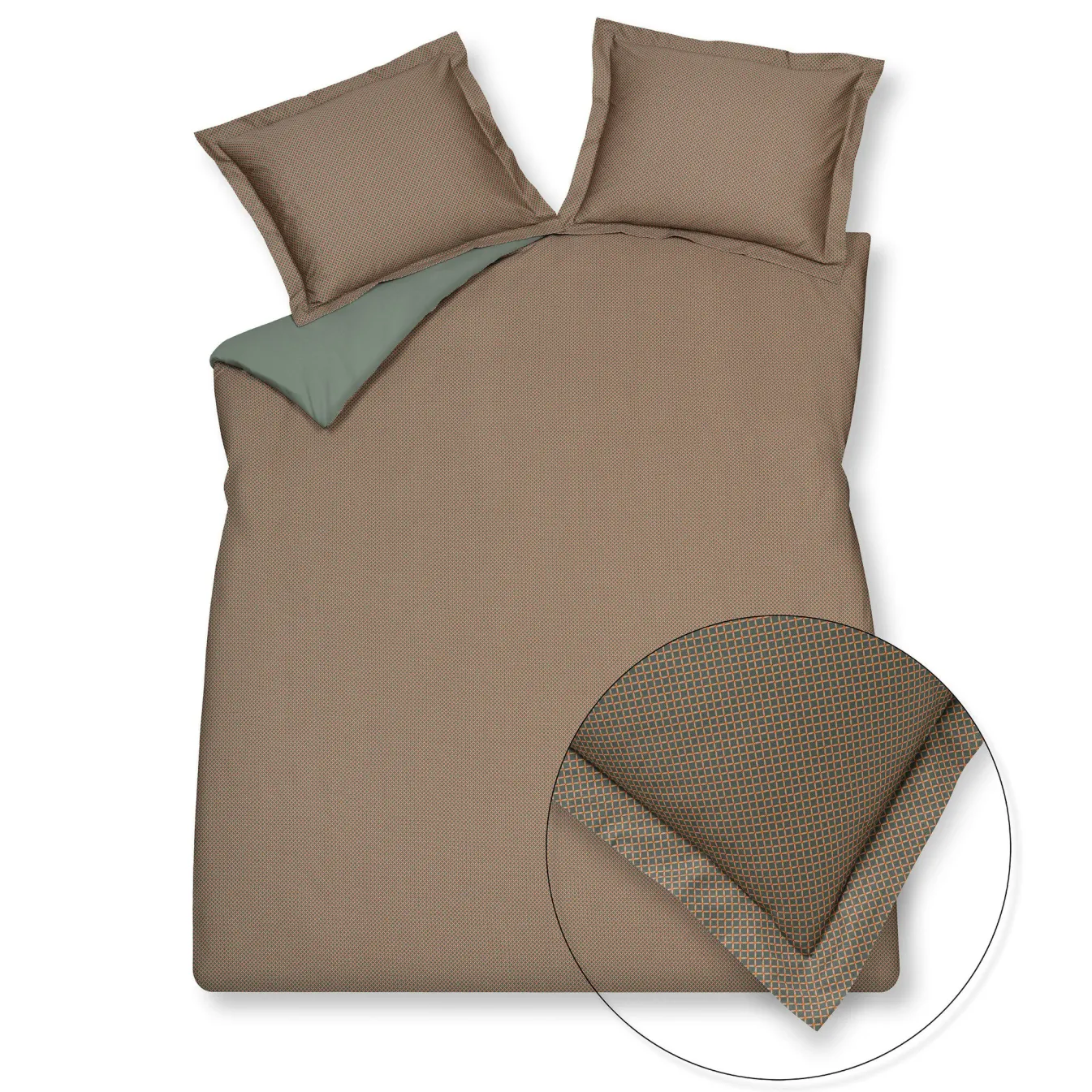 New Bath & Living Vandyck Duvet cover SPARKLES Sage Green 140x220 cm (satin) SASA22207