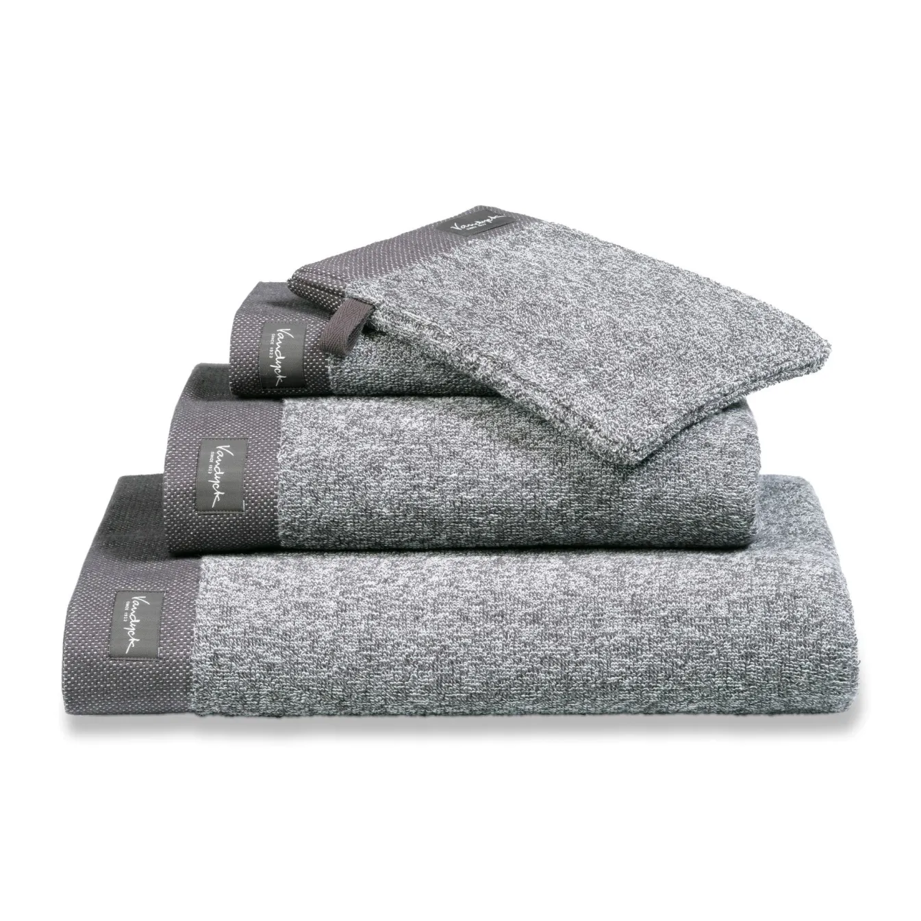 Sale Bath & Living Vandyck Guest towel HOME Mouliné Off Black-198 (BAKC18201) set/6 pieces OffBlack-198