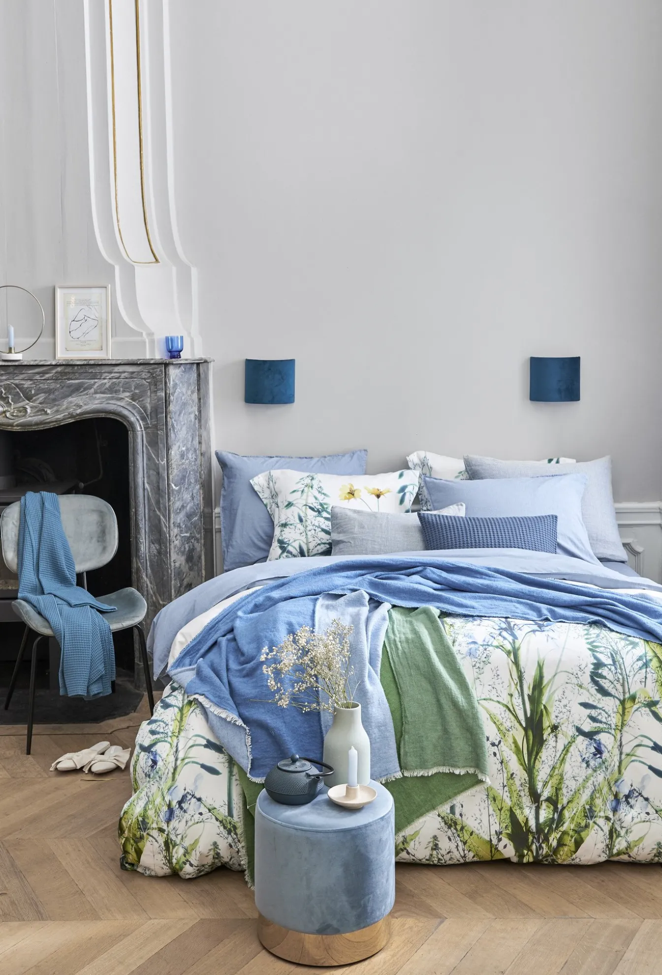 Flash Sale Bath & Living Vandyck HOME 83 plaid 130x220 cm Vintage Blue (HCLO20101)