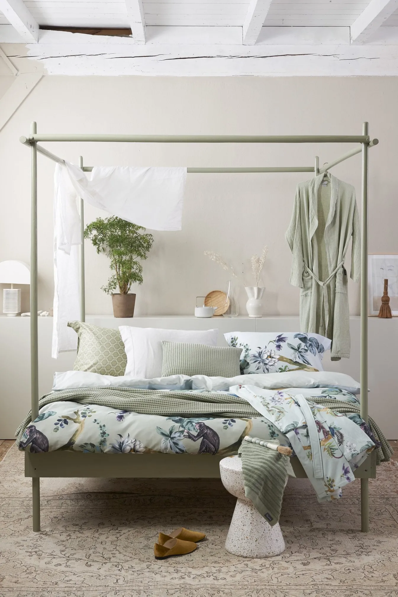 Sale Bath & Living Vandyck HOME Pique waffle blanket 270x250 cm Light Olive (BLMK16101)