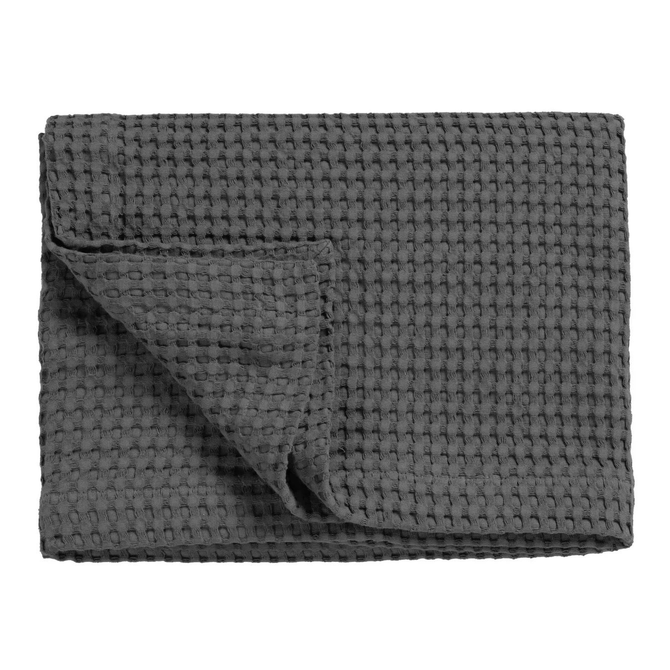 Fashion Bath & Living Vandyck HOME Pique waffle blanket 160x250 cm, Off Black