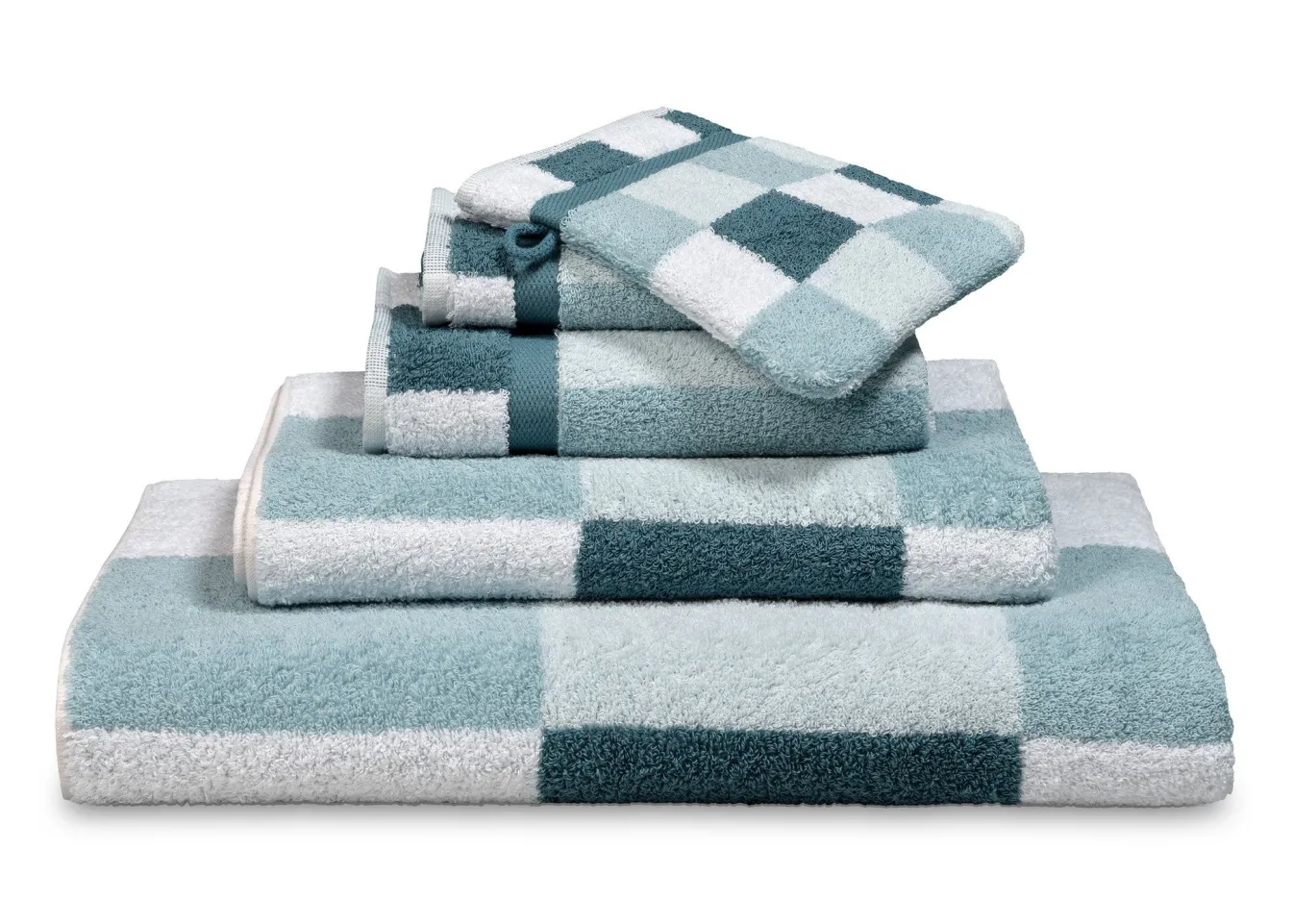 Cheap Bath & Living Vandyck Package deal 50: 1x bath towel + 1x washcloth BOSTON Storm Blue