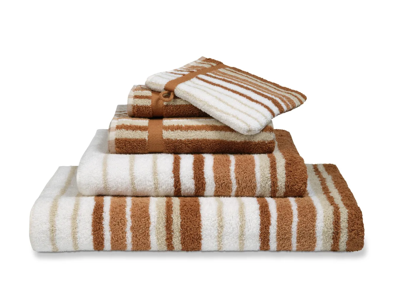 Clearance Bath & Living Vandyck Package deal 98: 3x bath towel ONTARIO Cognac