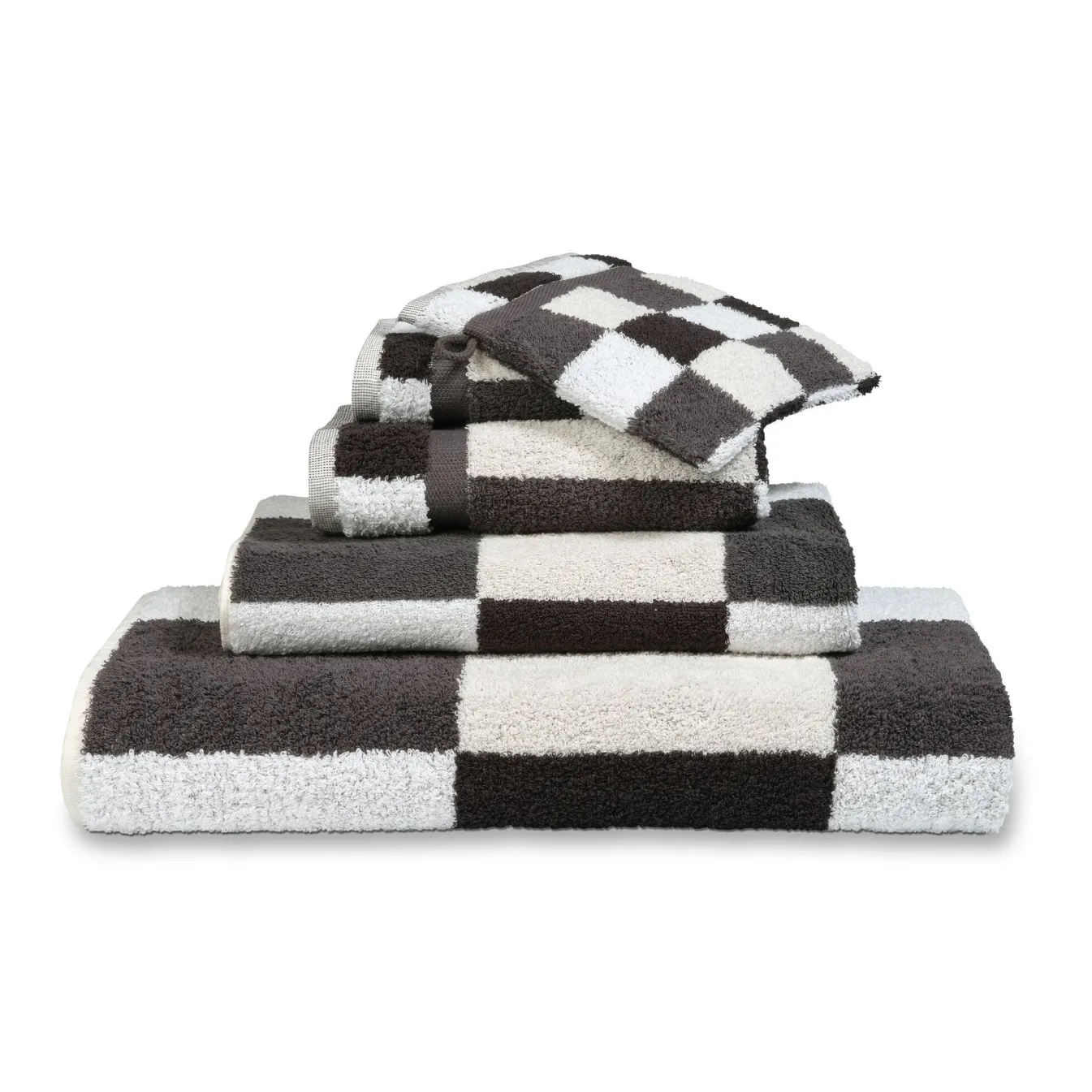 Online Bath & Living Vandyck Package deal 64: 6x washcloth BOSTON Off Black