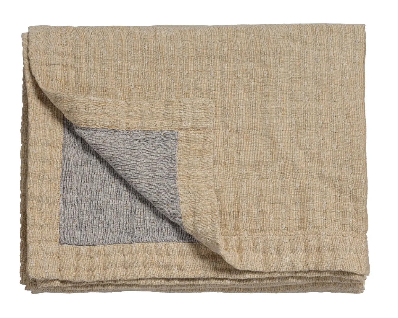 New Bath & Living Vandyck PURE 45 plaid / bedspread 160x250 cm Light Honey (cotton / linen)