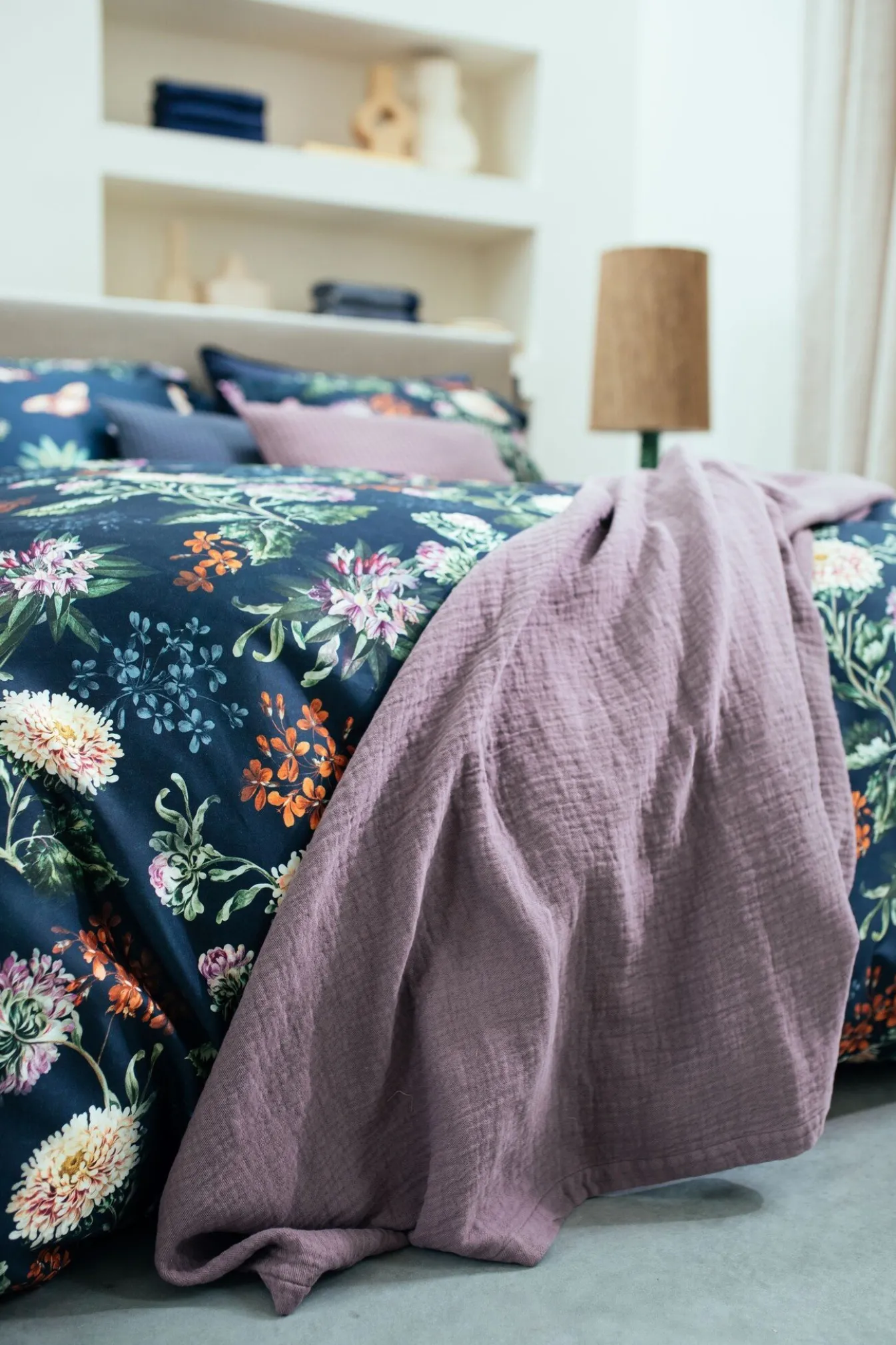 Sale Bath & Living Vandyck PURE 68 plaid/bedspread 160x250 cm color Moonscape