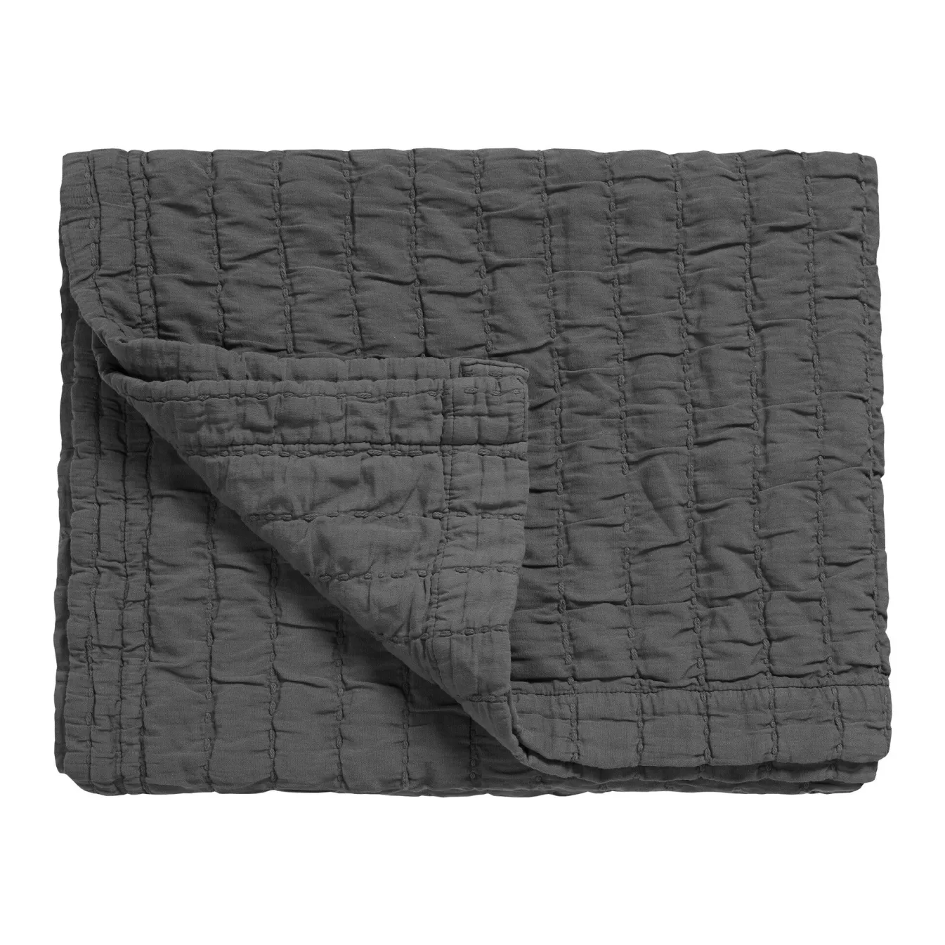 Sale Bath & Living Vandyck PURE 64 plaid/bedspread 180x260 cm color Off Black (cotton)