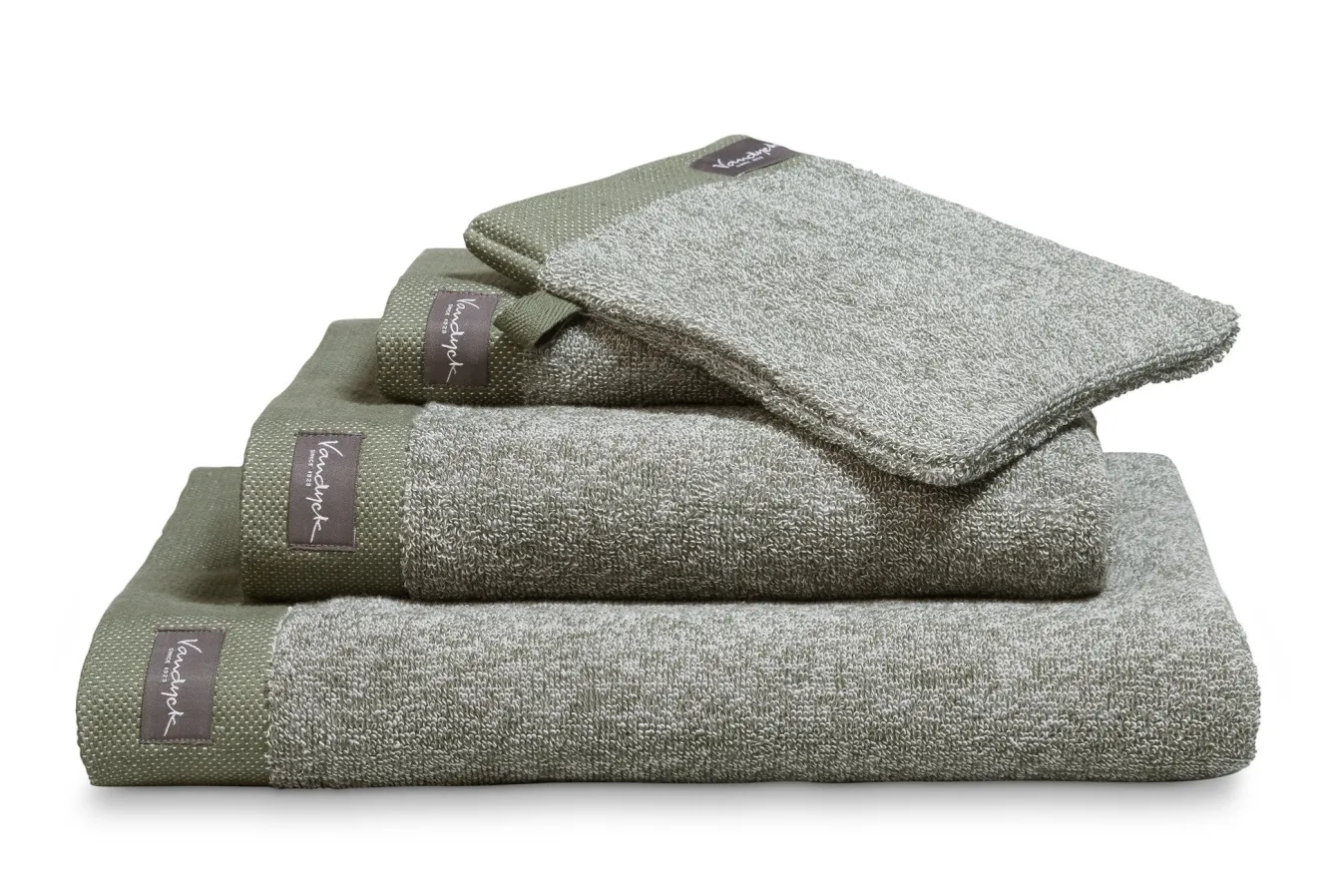New Bath & Living Vandyck Towel HOME Mouliné Olive-113 (BAKC18201)