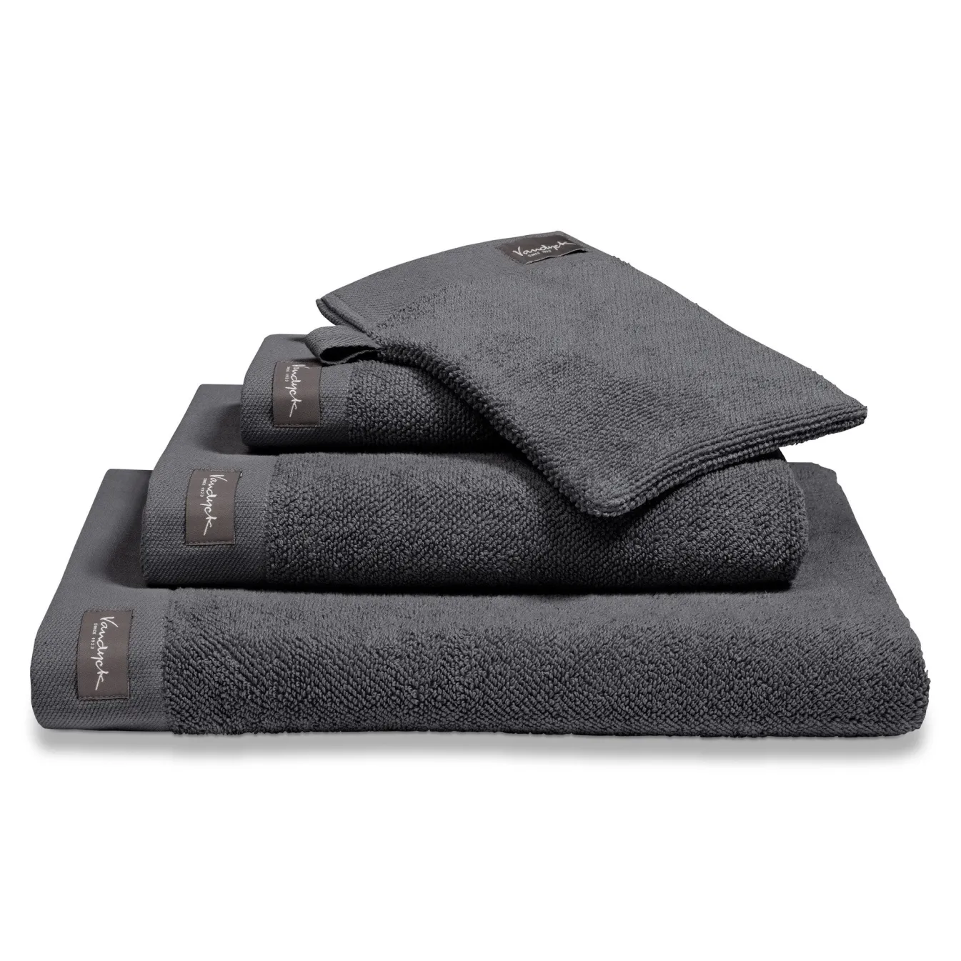 Clearance Bath & Living Vandyck Towel HOME Uni Off Black-198 (BAKC13202)