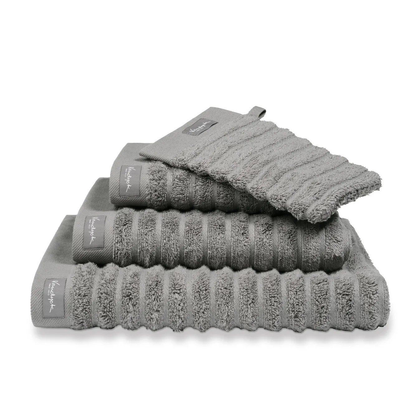 Shop Bath & Living Vandyck Towel HOME Wave Mole Gray-001