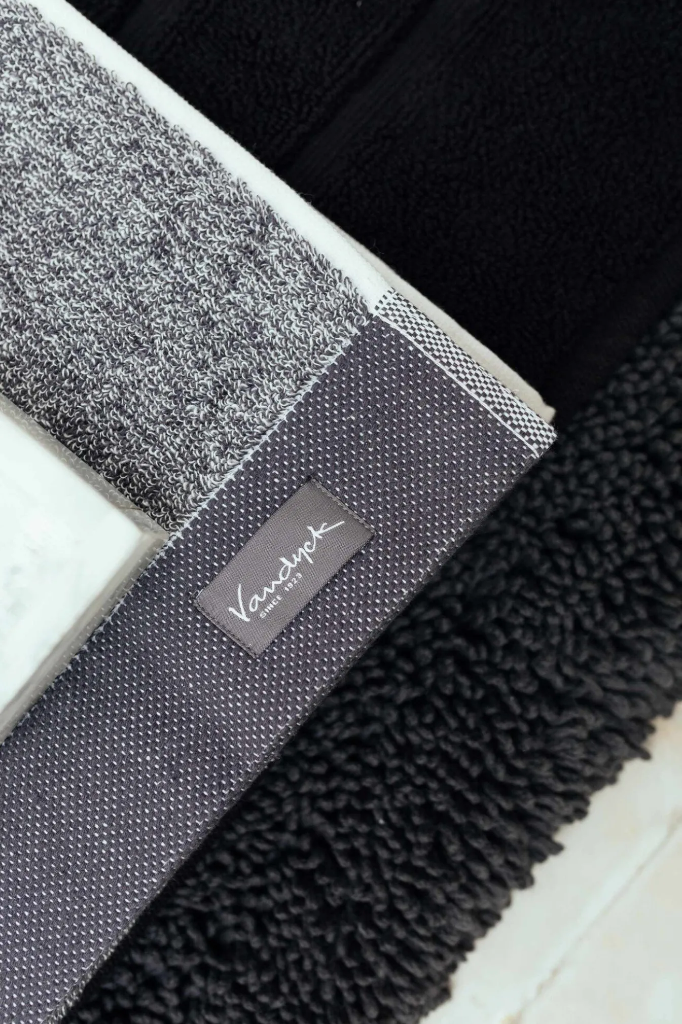Sale Bath & Living Vandyck Towel 60x110 cm HOME Mouliné Off Black (BAKC18201) set/3 pieces OffBlack-198