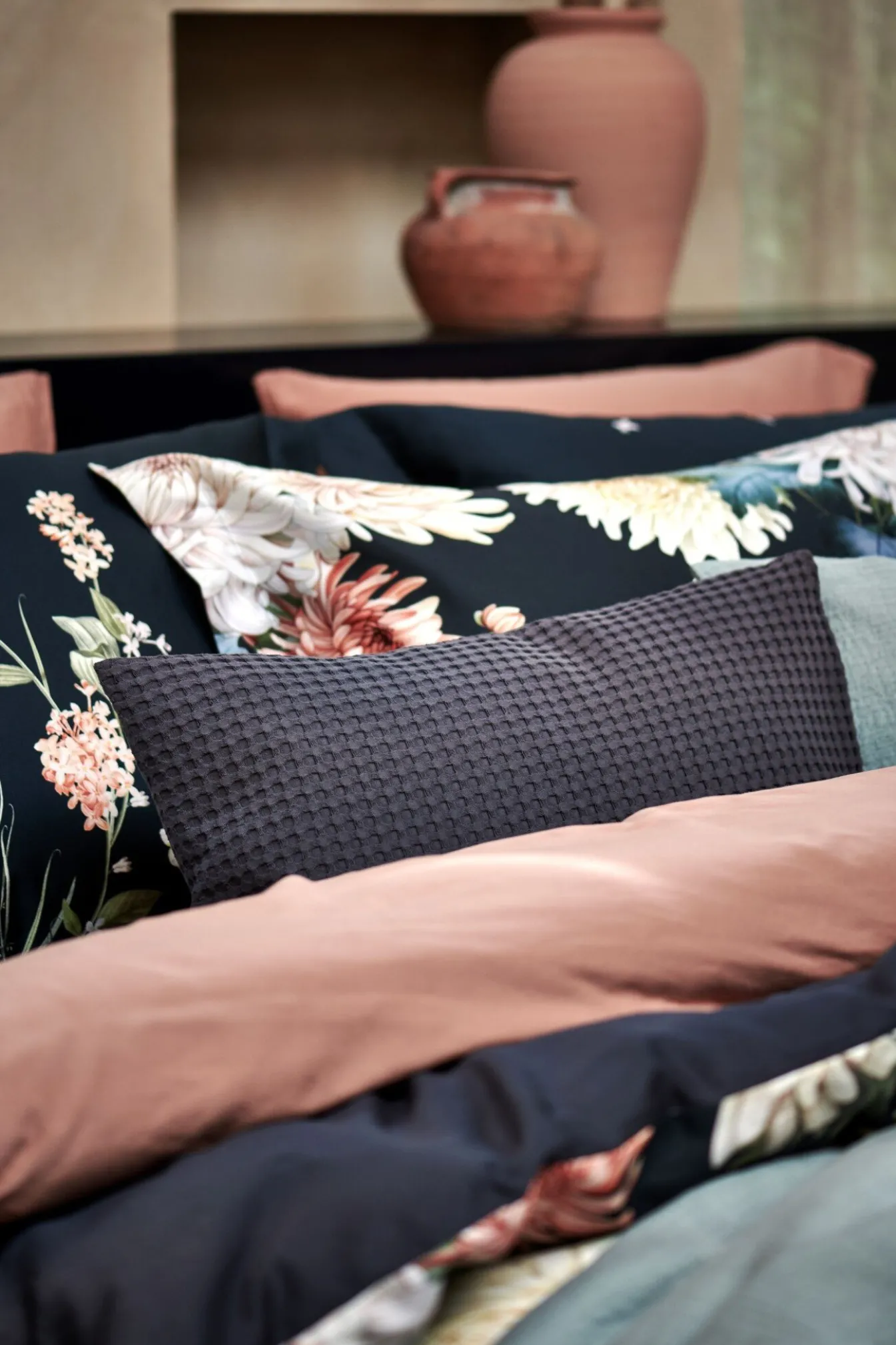 Clearance Bath & Living Vandyck Vandyck FLORAL BLISS duvet cover Blue Ink 240x220 cm BlueInk-199