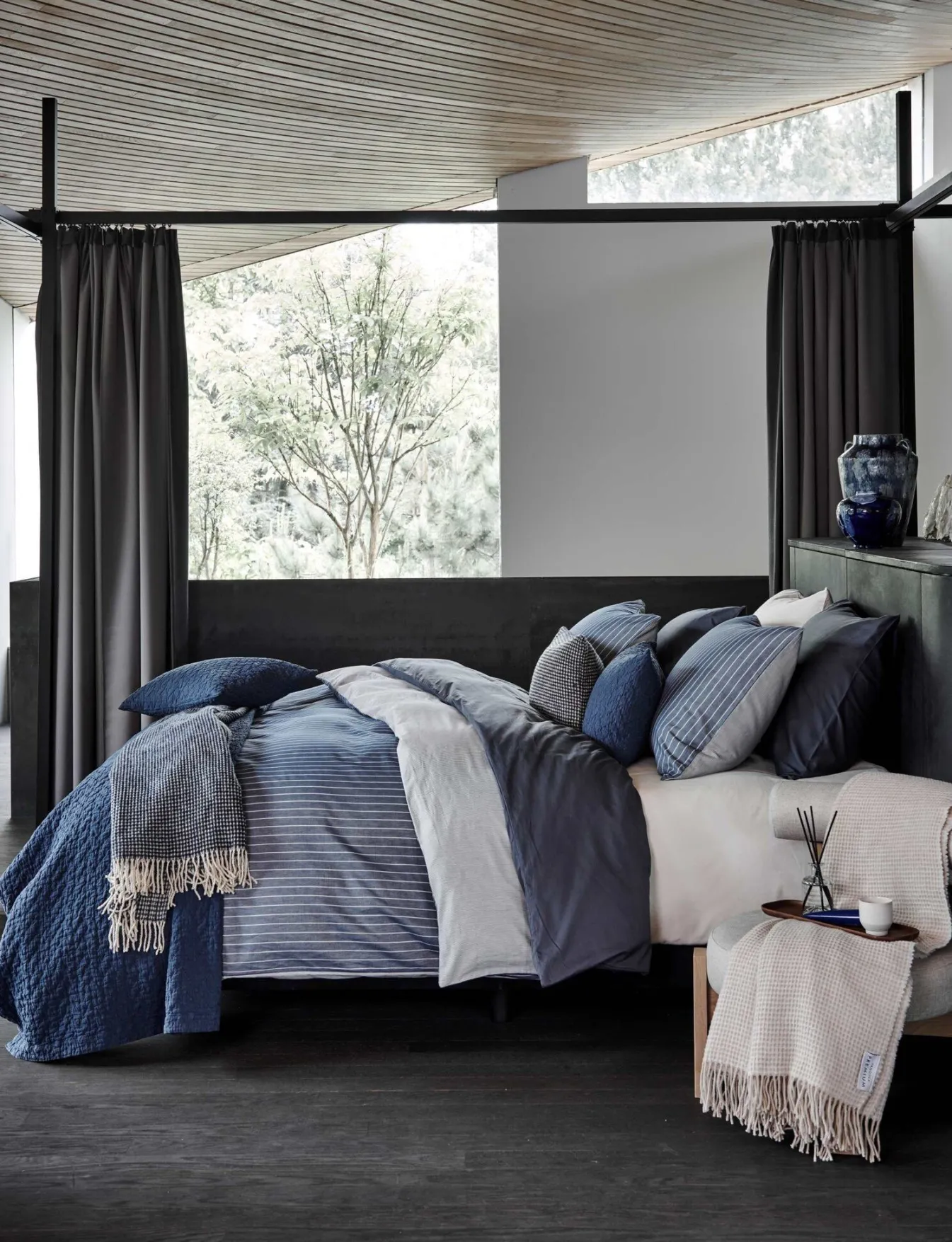 Flash Sale Bath & Living Vandyck Vandyck PURE 10 pillowcase Blue Ink 40x55 cm BlueInk-199