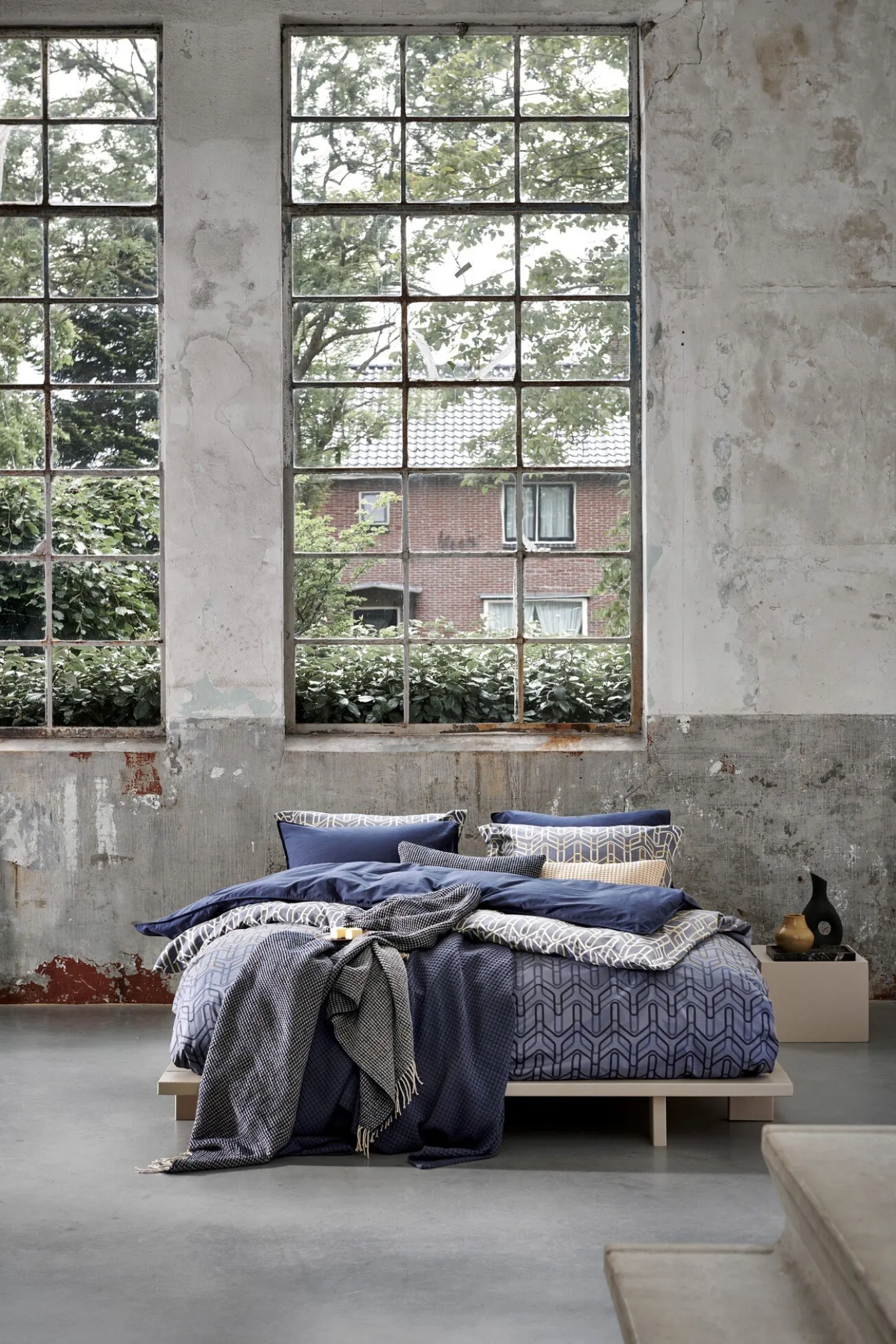 Cheap Bath & Living Vandyck WASHED COTTON duvet cover 240x220 cm, Blue Ink (cotton)