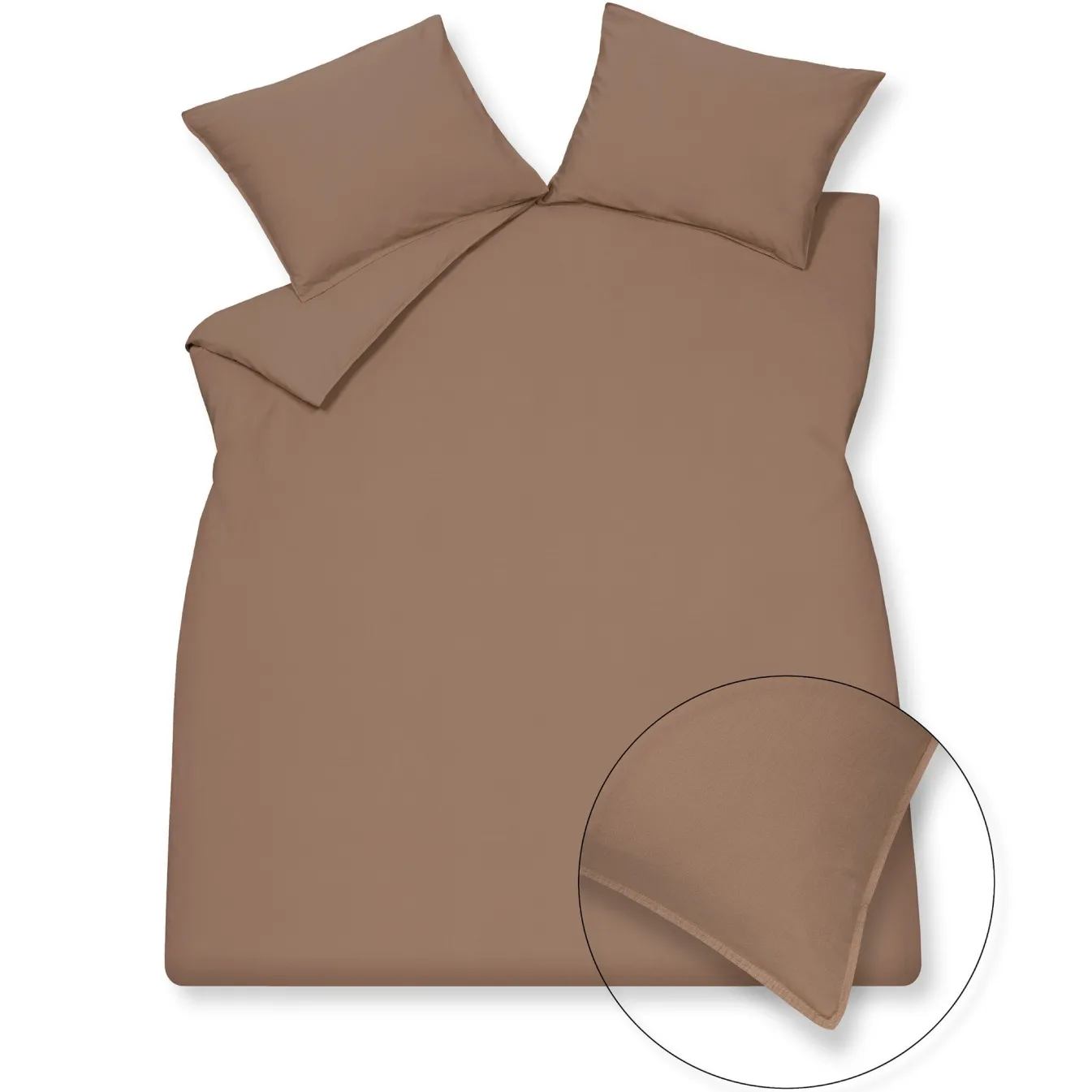 Clearance Bath & Living Vandyck WASHED COTTON duvet cover 140x220 cm Brownie (cotton) CLLA20201