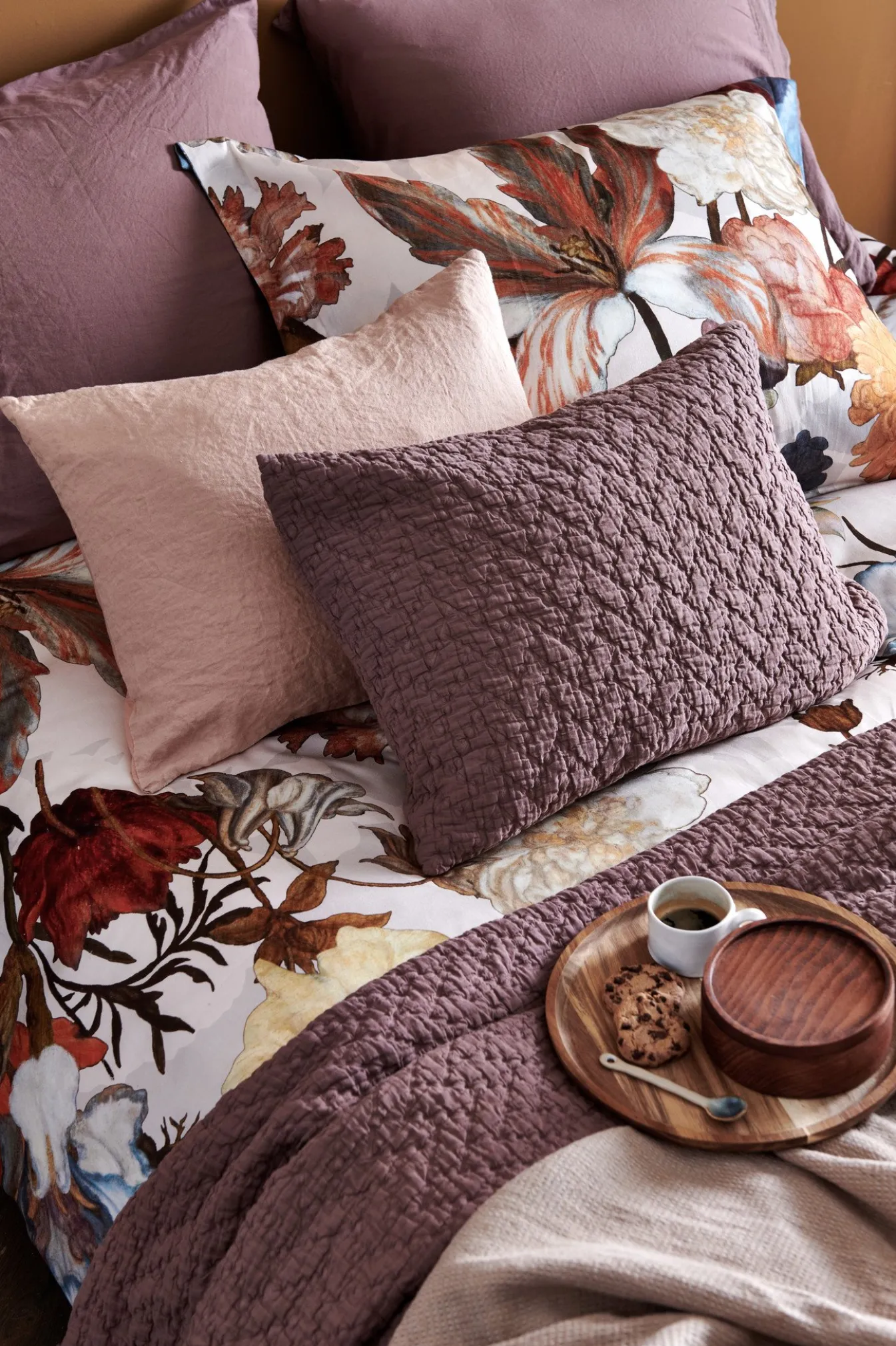 Clearance Bath & Living Vandyck WASHED COTTON duvet cover 140x220 cm Brownie (cotton) CLLA20201