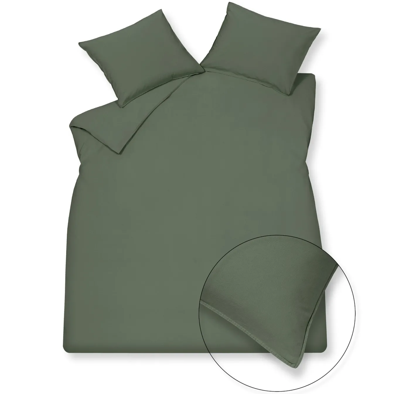 Best Sale Bath & Living Vandyck WASHED COTTON duvet cover 200x220 cm Earth Green (cotton)