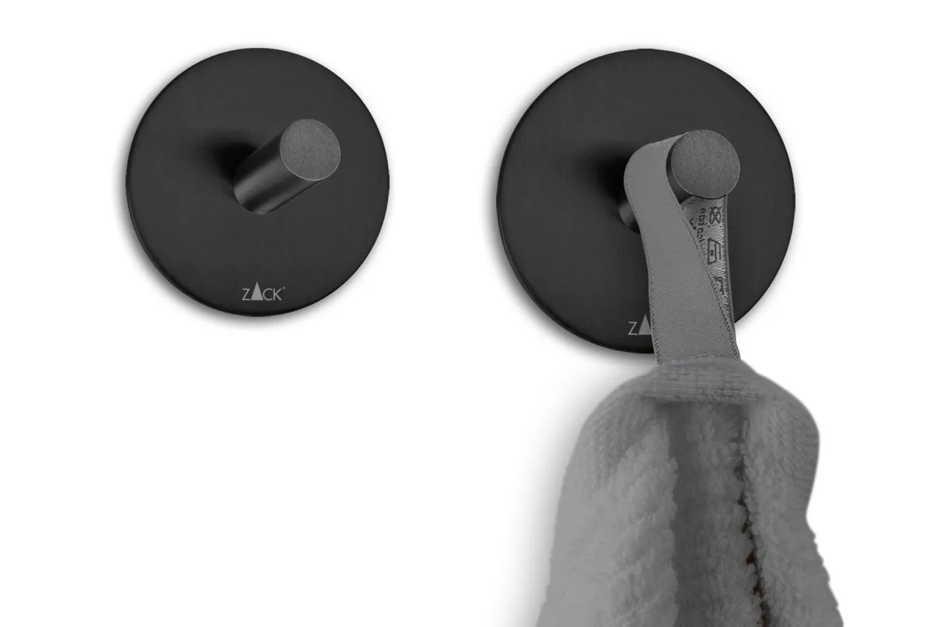 Online Bath & Living Zack PECO towel hook self-adhesive set/2 40354 black